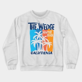 The Wedge Newport Beach California Fun Colorful Palm Trees Crewneck Sweatshirt